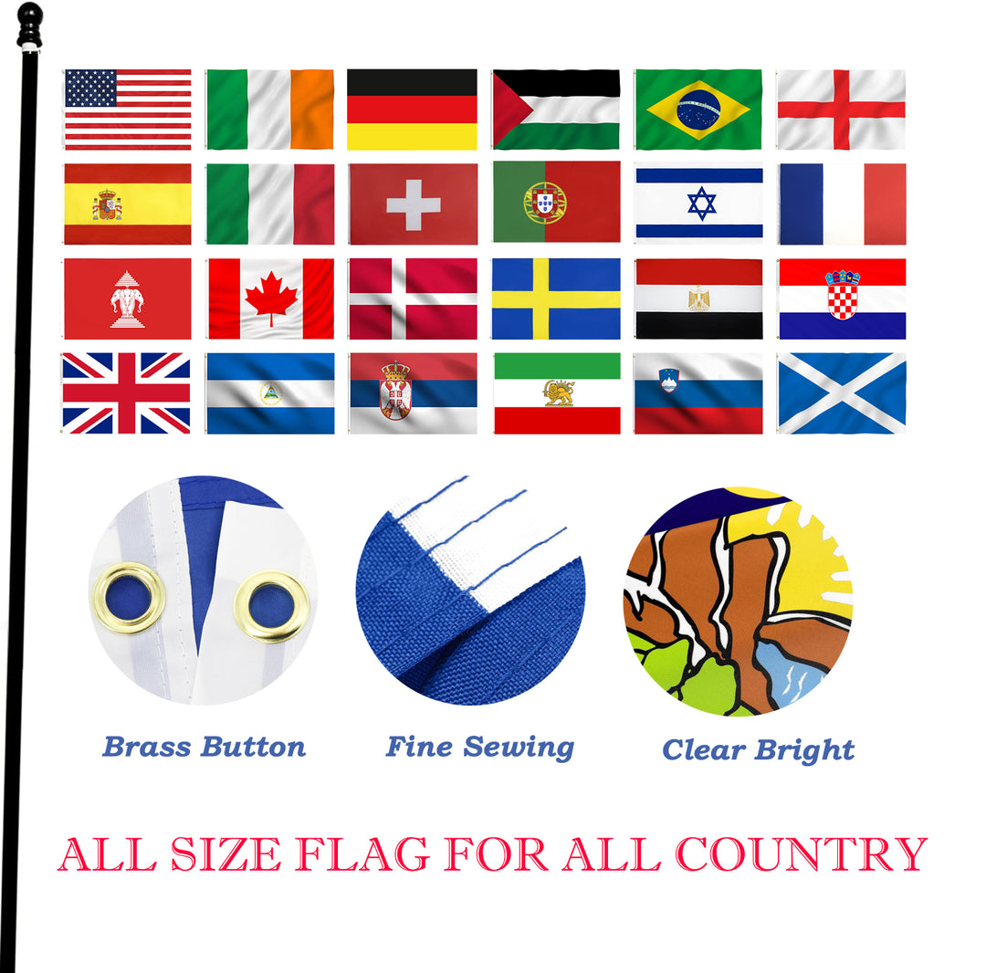 Custom Standard Double Sided 3-Ply  Flags