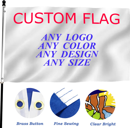 Custom Standard Double Sided 3-Ply  Flags