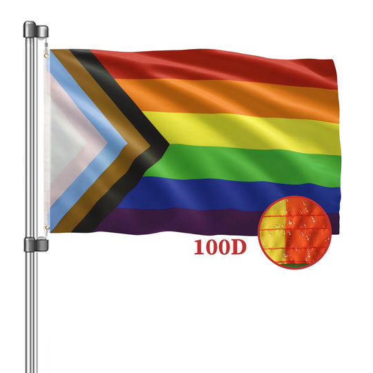 Progress Pride LGBTQ 3×5Ft Outdoor Flag