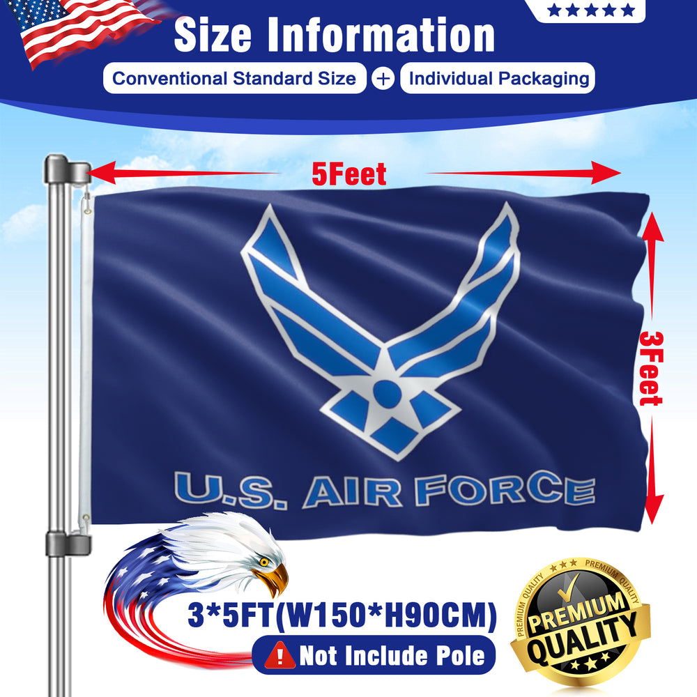 US Air Force Wings Military Flag